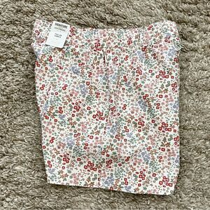 Levi Strauss Ivory Floral Elastic Waist Pull On Shorts With Pockets Sz 3XL